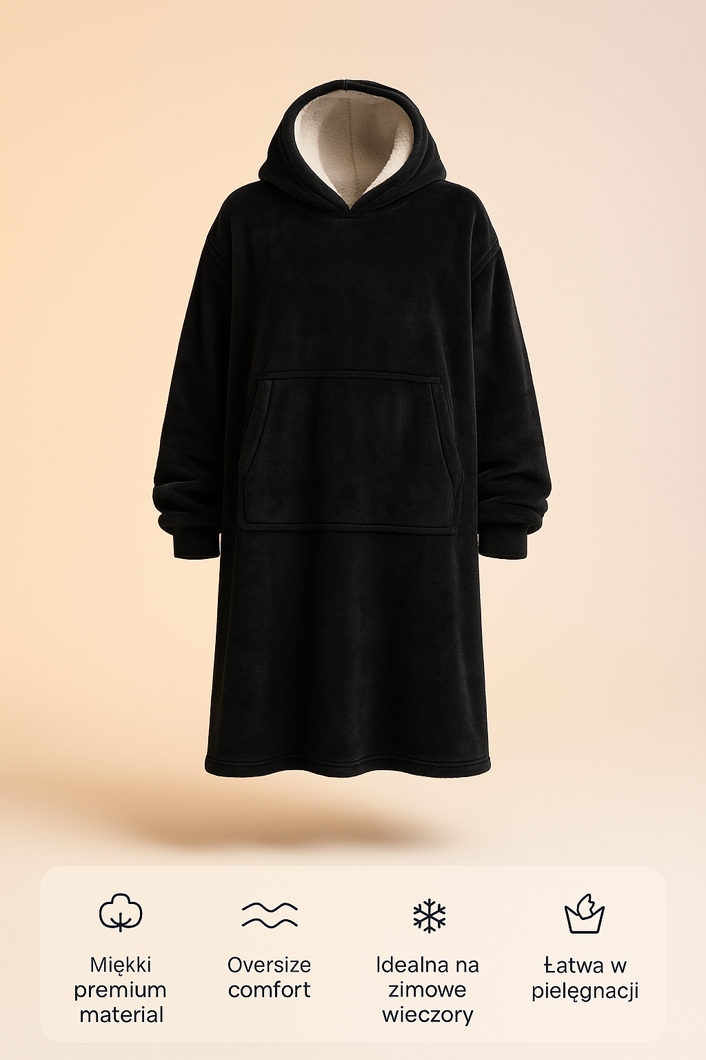 WarmCloud | Kocobluza z futerkiem sherpa